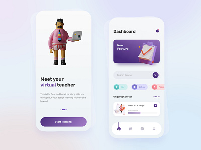 Learning App UI concept conceptui illustration learning app study study app ui uiux ux