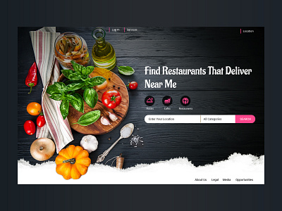 Online Restaurant Locator food food website ui ux web design