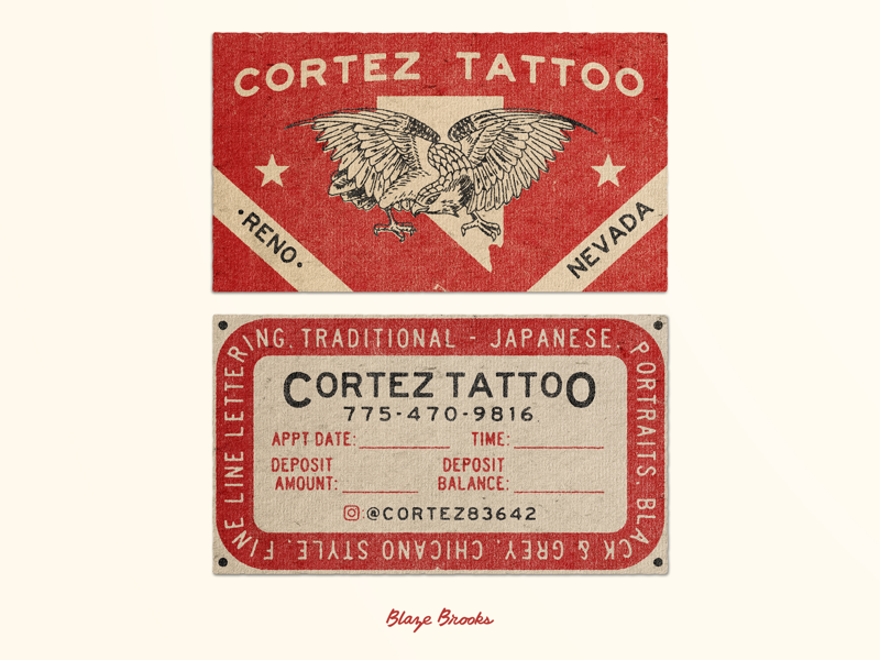 Tattoo Business Cards  35 Custom Tattoo Business Card Designs