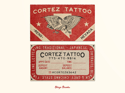 Cortez Tattoo Business Cards