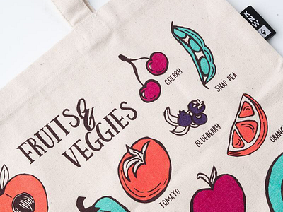 fruits and veggies tote bag arizona artist design fruits fruits and veggies graphic design illustration illustrator tote bags veggies