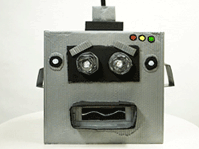 Robot Head Prototype. 360 bobble head man report robot spiceworks tech tin