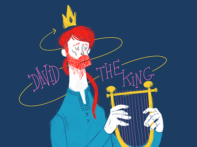 King Dvid art charachter design crown design illustration king music visual development