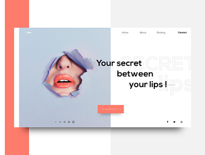 Landing page - Lipstick brand color colors cosmetic creative design graphic kit layout minimal typogaphy ui uiux ux uxdesign wireframe xd xd design xd ui kit