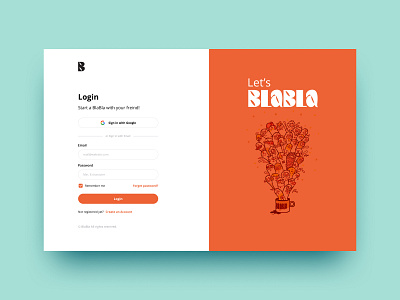 BlaBla Sign-in Form chat color creative design form formula friendly identity illustration login logo minimal platform sign in sign in ui uiux ux webdesign