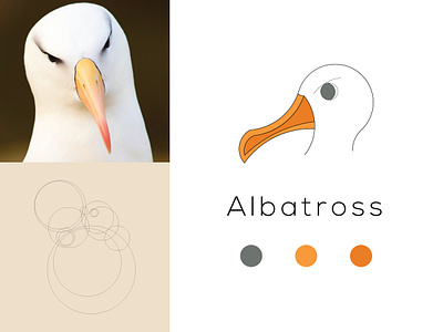 Albatross logo ai albatross bird logo brand circle color creative design goldenratio graphic identity line logo minimal typography