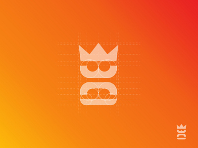 Burger king redesign logo grid brand burger color concept construction creative crown gradient graphic grid identity illustrator king logo redesign redesign concept