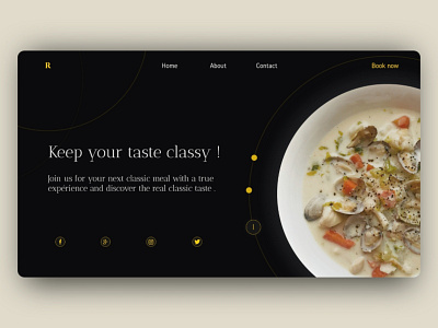 Classic restaurant - Landing page