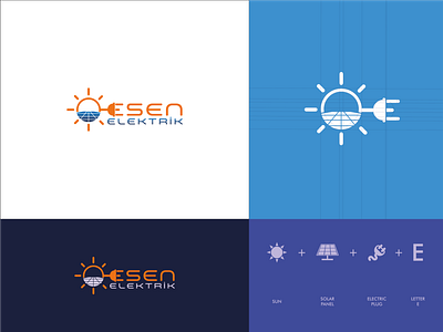 Esen Electric Solar Panel and Electric Firm design electric electricity electronic letter e letter e logo letter logo logo minimalist logo solar solar energy solar panel solar panels solar power template