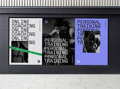 Dual Performance Hoarding brand design brand designer branding gym hoarding signage sport sports branding training workout