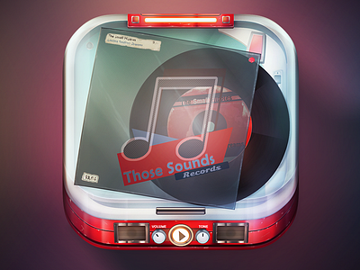 Vinyl Player icon android app icon graphic design icon illustration ios lp music photoshop retro speakers