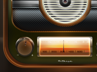 Radio Icon detail shot