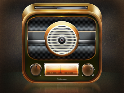 Vintage Radio icon full shot