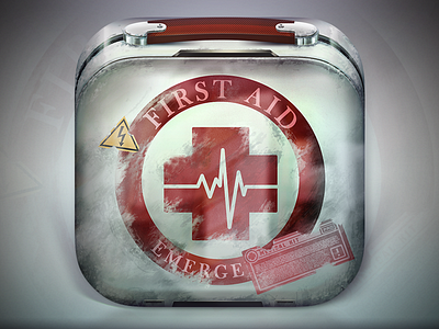 First Aid Kit app icon aid android app box cross first icon ios medical red white