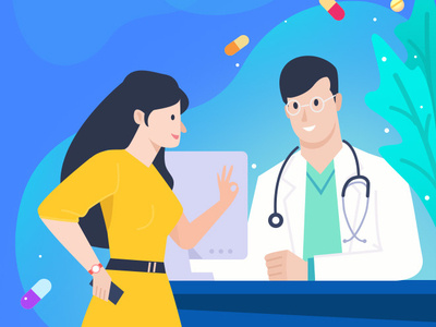 Yes01 app design doctors illustration