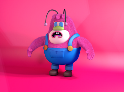 Fuuzy Lumpkins a.k.a Peludito 3d c4d character cinema4d design illustration powerpuff girls