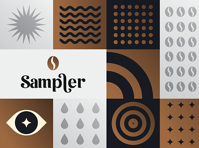 Sampler branding cafe coffee design diseño empaque geometric geometrico graphic design illustration illustrator ilustracion logo packaging photoshop product
