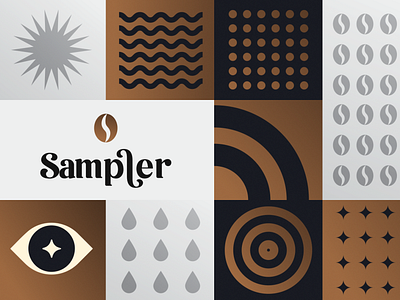 Sampler branding cafe coffee design diseño empaque geometric geometrico graphic design illustration illustrator ilustracion logo packaging photoshop product