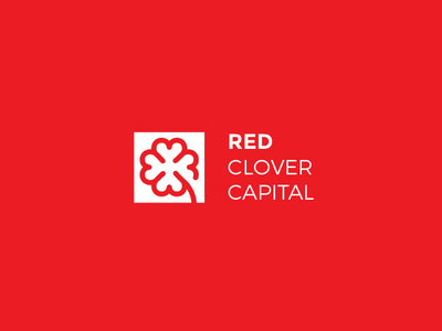 Red Clover capital design icon logo logo a day logo design