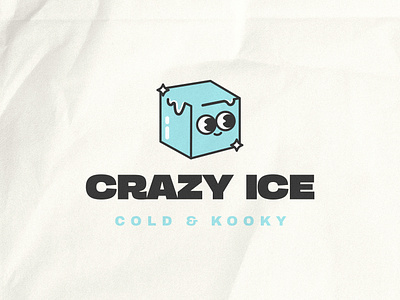 Crazy Ice branding crazy crazy ice flat graphic design ice illustration logo minimal silly typography vector