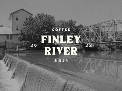Finley River Coffee & Bar 417 branding design finley river flat graphic design logo minimal missouri ozark ozarks springfield typography vector