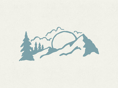 Mountain Scape design flat graphic design illustration minimal mountain procreate trees