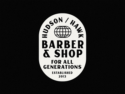 Nº 01 - Hudson / Hawk Barber & Shop branding design flat illustration logo minimal typography vector