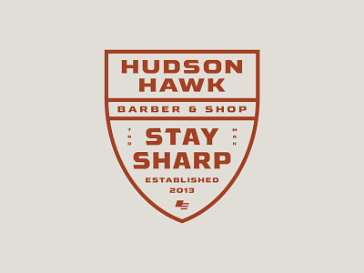 Stay Sharp Shield branding design flat illustration illustrator logo minimal type typography vector