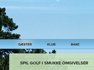 Golf Website WIP blue green proxima nova