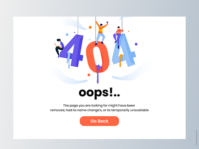 404 Error Page apps branding design design app designer designers minimal mobile ui ui ux