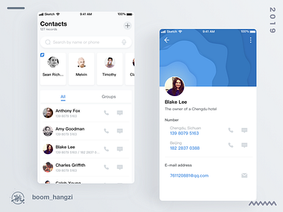 contacts address book app ui contacts