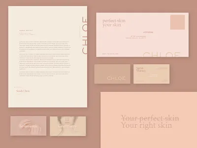 Branding branding browns business business cards layout letterhead minimal neutral skincare tan typography