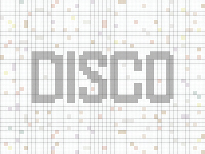 Tile branding cafe disco mosaic pastel pixel tile typography