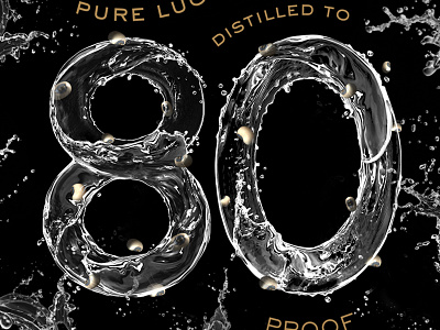 Vodka 3d black and white branding gold liquor photoshop product social splashes typography vodka water