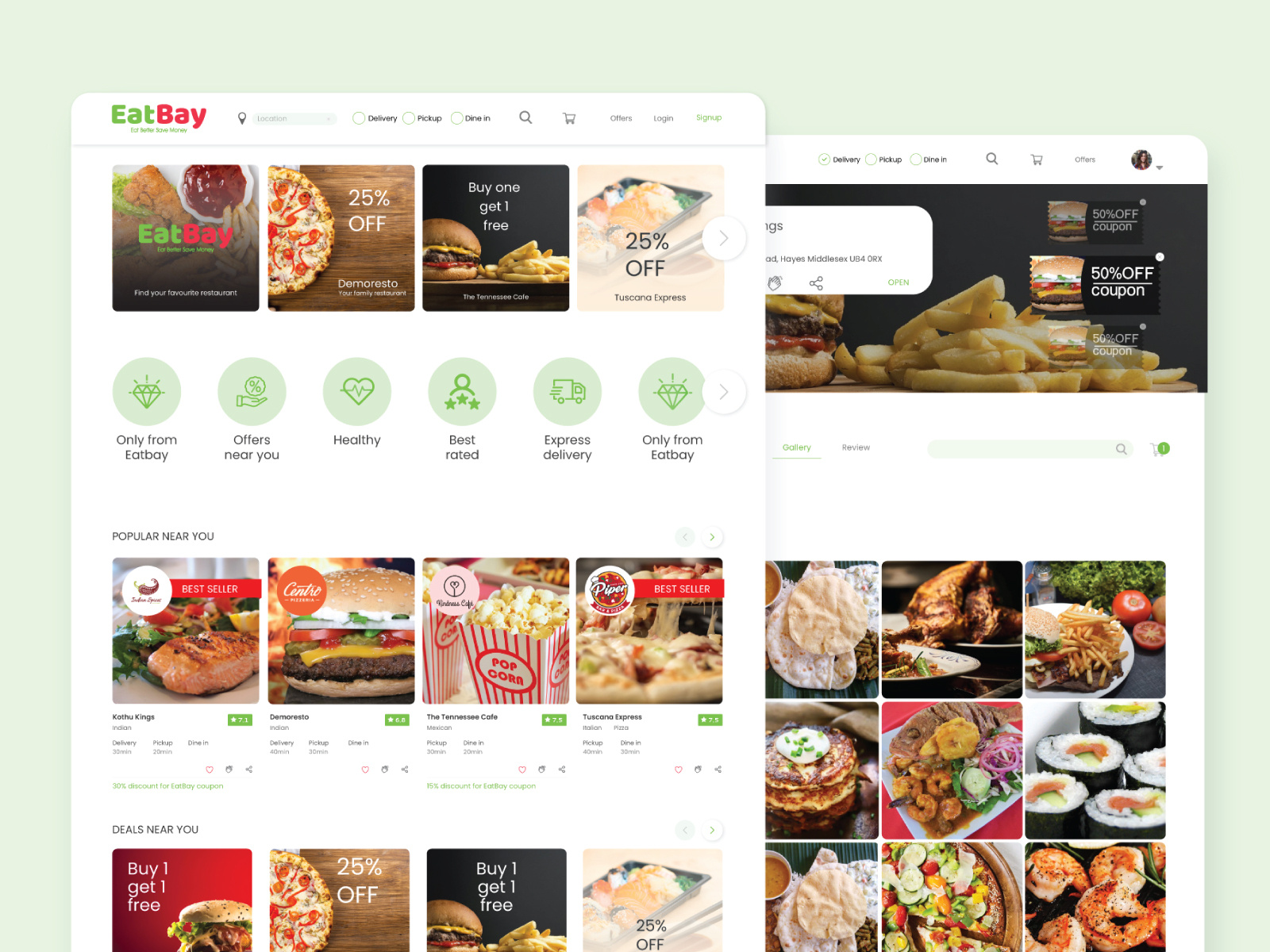 Online food store website by Thakshila Pathum on Dribbble