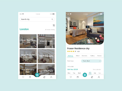 Hotel Booking App app booking design hotel hotel app mobile app mobile design ui ux