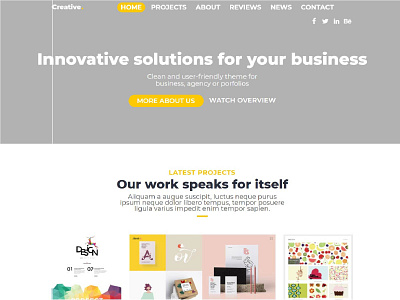 html creative theme website theme design