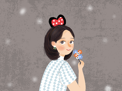 Disney girl Illustration head「森系迪士尼女孩头像插画」 animation app branding illustration logo ui web