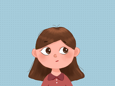 Cute girl head「可爱女孩头像」 animation branding design illustration
