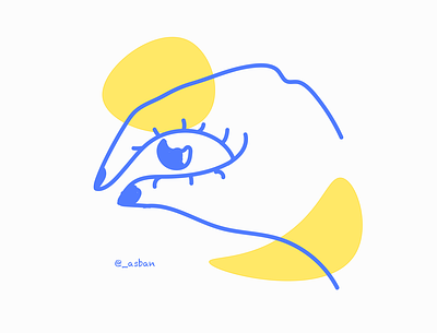 eye-hand adobe illustrator blue design drawing eye hand illustraion illustration illustrator vector yellow