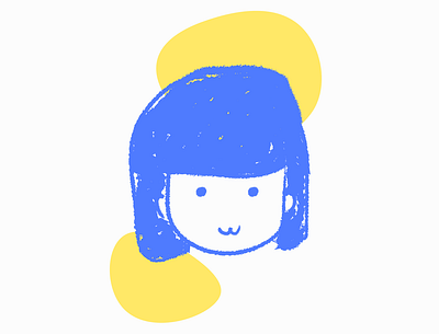 blue girl adobe illustrator blue design drawing illustration illustrator vector yellow