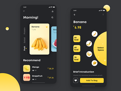 Light Food App app ui