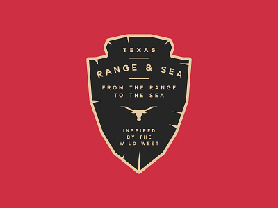 Range & Sea - Arrowhead badge dallas illustration longhorn outdoor goods outdoors patch range range and sea sticker sticker design wild west