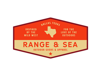 Range & Sea - Texas Patch dallas illustration outdoor goods outdoors patch range and sea texas wild west