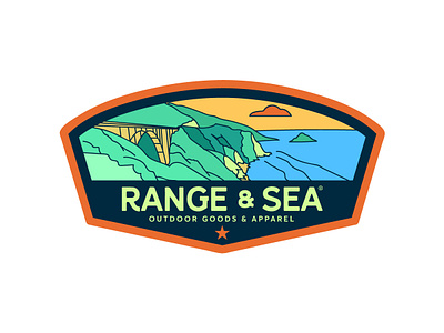 Big Sur big sur california coast outdoors patch patches range and sea stickers west coast