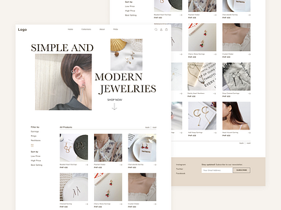 Jewelry Website Design - Landing Page