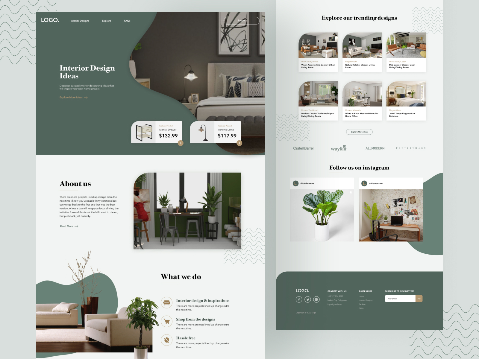 Interior Website Concept by Nichole Tatlonghari on Dribbble