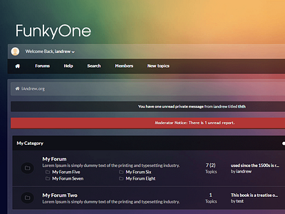 FunkyOne MyBB theme design forum mybb