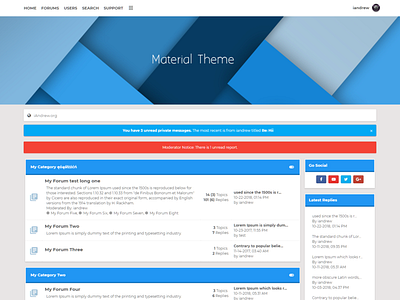 Material MyBB theme design mybb