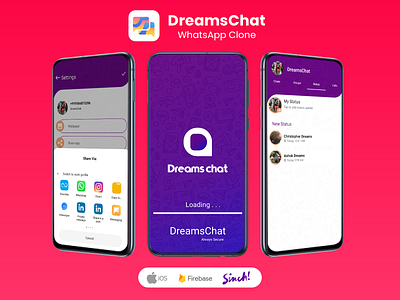 DreamsChat - WhatsApp Clone - Native Android App with Firebase imo whatsapp whatsapp chat whatsapp clone
